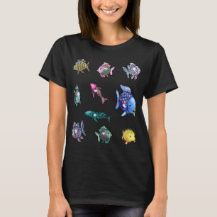 Goudvis zwemt met de zon t-shirt
