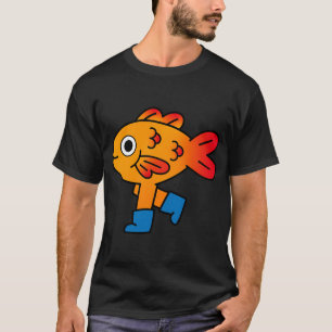 Goudvislaarzen kunst t-shirt