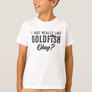 Goudvissen Ik hou gewoon van goudvissen T-shirt