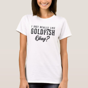 Goudvissen Ik hou gewoon van goudvissen T-shirt