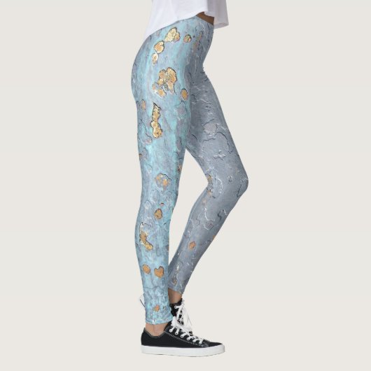 goudvlekken op gesmolten verf leggings (Rechts)