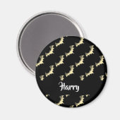 Goudvlekken op zwart magneet (Voorkant / Achterkant)