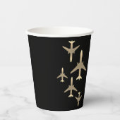 Goudvliegtuigen met reisagent — Papieren kopjes Papieren Bekers (Voorkant)