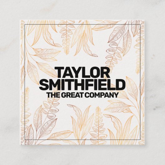  goudvlies vierkante visitekaartje (Voorkant)