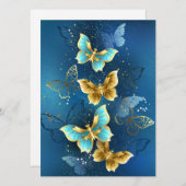 Goudvlinder Feestdagenkaart (Voorkant / Achterkant)