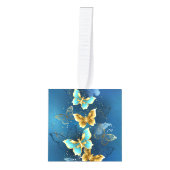 Goudvlinder Kubus Ornament (Voorkant)