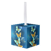 Goudvlinder Kubus Ornament (Achter hoekig)