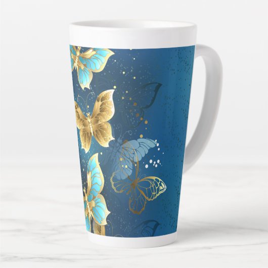Goudvlinder Latte Mok (Rechterhoek)