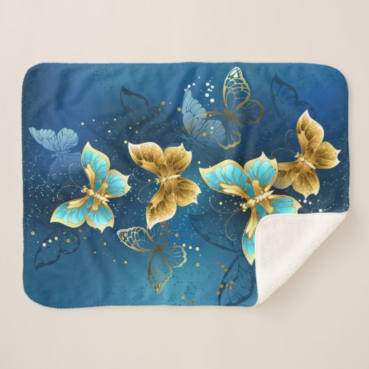 Goudvlinder Sherpa Deken (Voorkant (horizontaal))