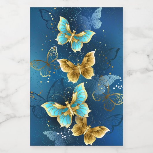 Goudvlinder Wijn Etiket (Enkel label)