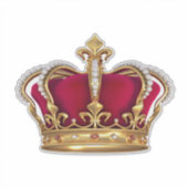 Goudvlooien-de-lis kroondecal sticker (Voorkant)