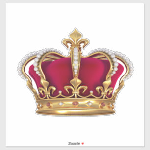 Goudvlooien-de-lis kroondecal sticker