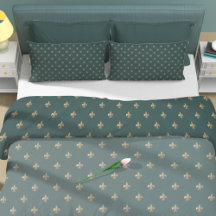  goudvloour de lis - patroon koninklijk groen