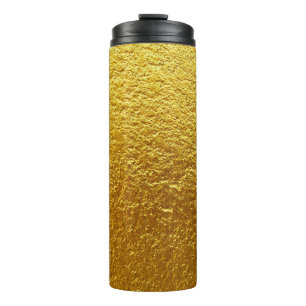 Goudwandtextuur, abstract, oud, antiek thermosbeker