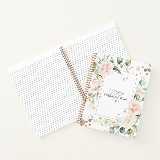 goudWaterverf Floral Notitieboek (Binnen)