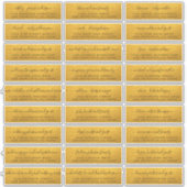  goudweddenschappen Adresetiketten Sticker (Voorkant)