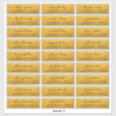 goudweddenschappen Adresetiketten Sticker (Vel)