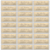  goudweddenschappen Adresetiketten Sticker (Voorkant)