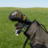 Goudweefselmonogram Golfheadcover (Insitu)