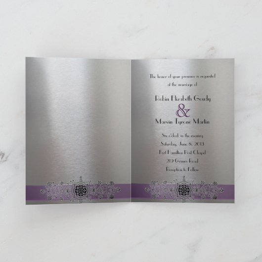 Goudy Martin Faire-part de mariage (Intérieur)