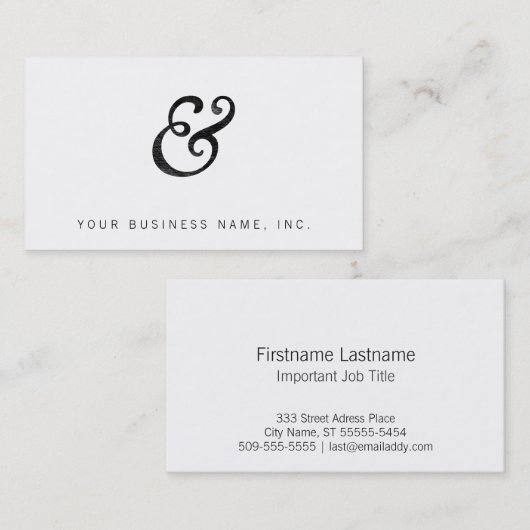 Goudy Old Style Italic Letterpress Black Visitekaartje (Voorkant / Achterkant)