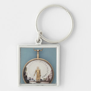 Goudzakhorloge met bras-en-l-air sleutelhanger
