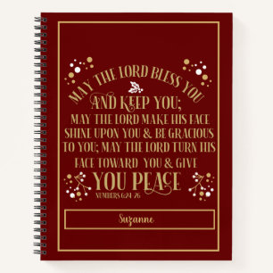 Goudzegelnummers 6:24-26 Rood nr. Notitieboek