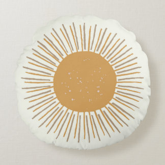 Goudzon boho pillow dorm decor, crèche decor rond kussen