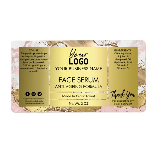 Goudzuur met galvaniserij etiket (Voorkant)