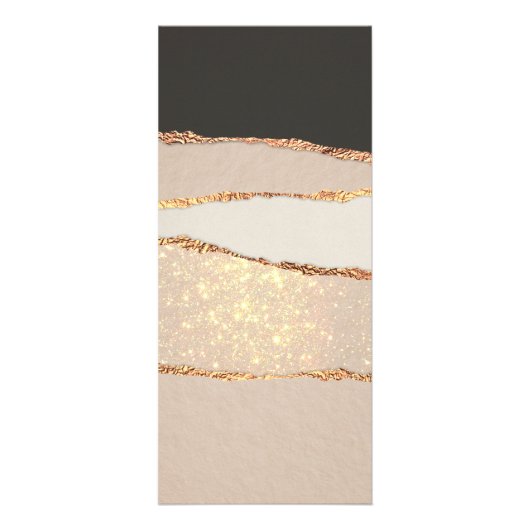 Goudzwarte papierprijslijst reclamekaart (Achterkant)