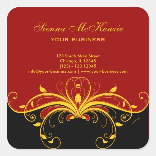 Goudzwitjes Vierkante Sticker (Voorkant)