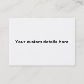 Goujon de mer de scaphandre - carte de visite (Dos)