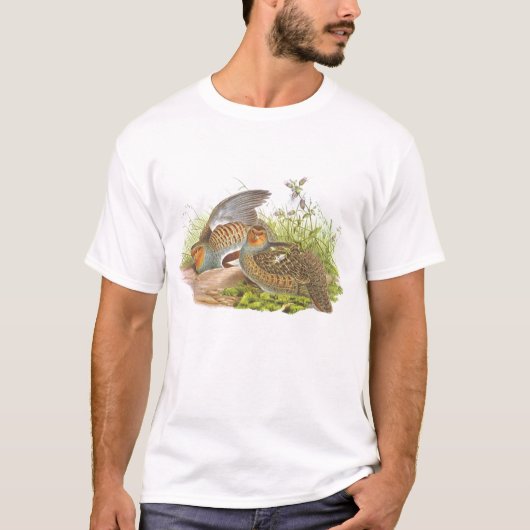 Gould - Partridge - Perdix perdix T-shirt (Voorkant)