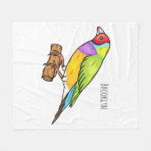 Gouldiaanse cartoon fleece deken (Voorkant (Horizontaal))