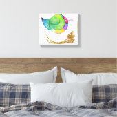 Gouldian Finch canvas Afdruk (Insitu (Slaapkamer))
