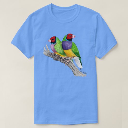 Gouldian Finches 1 T-shirt (Design voorkant)