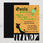 Gouls Night Out Invite [Oranje] Kaart (Voorkant / Achterkant)