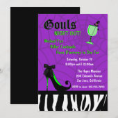 Gouls Night Out Invite [Paars] Kaart (Voorkant / Achterkant)