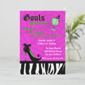 Gouls Night Out nodigt [Roze] uit Kaart (Staand voorkant)