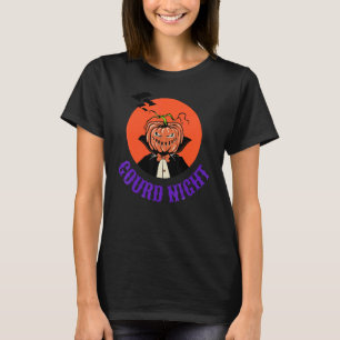 Gourd Night Sleep Strakke Halloween voor mannen vr T-shirt