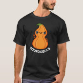 Gourd of Funny Gourd Veggie Pun Dark BG T-shirt (Voorkant)