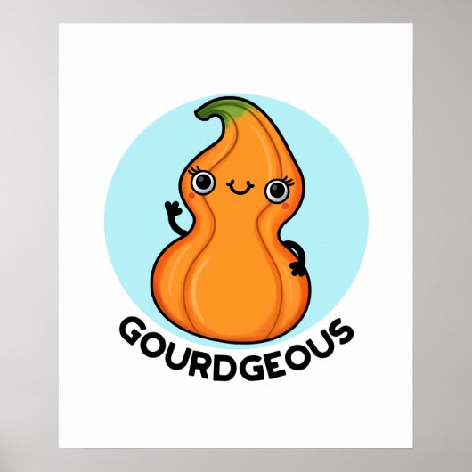 Gourd-schandaal Funny Gourd Veggie Pun Poster (Voorkant)