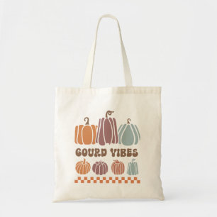 Gourd Vibes Funny Herfst pompoenen & kalebassen Tote Bag