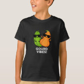 Gourd Vibes Funny Veggie Pun Dark BG T-shirt (Voorkant)