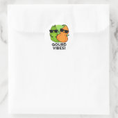 Gourd Vibes Funny Veggie Pun Ronde Sticker (Tas)