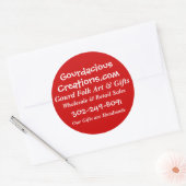 Gourdacious, Creations.com, Gourd Folk Art &... Ronde Sticker (Envelop)