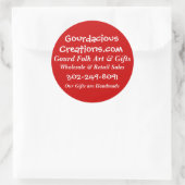 Gourdacious, Creations.com, Gourd Folk Art &... Ronde Sticker (Tas)