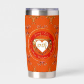 Gourde Isotherme 17e anniversaire du Mariage carnélien (Couvercle)