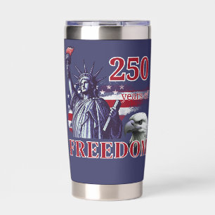 Gourde Isotherme 250e anniversaire Drapeau USA Liberté Aigle Libert