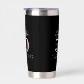 Gourde Isotherme 50th Birthday Black Pink Personalized Party Favor (Gauche)